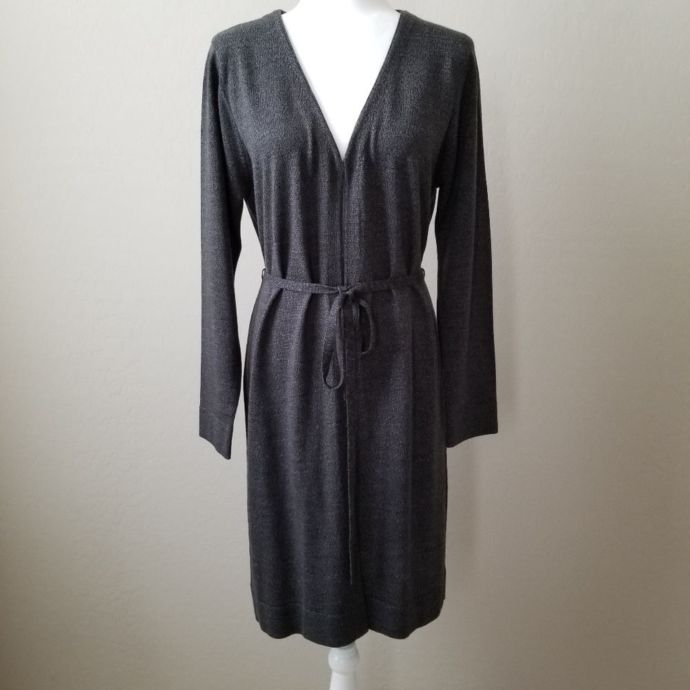 Stephanie Parks Open Grey Duster w/Belt - L